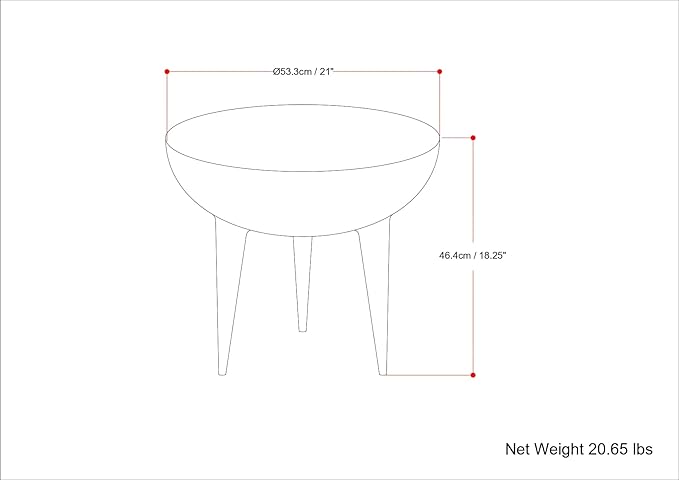 SIMPLIHOME Otto Cast Aluminum Side Table in Graphite, 21-inch Round, - Image 3