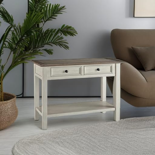 Signature Design by Ashley Bolanburg Farmhouse Rectangular Two Tone Sofa Table - Image 8
