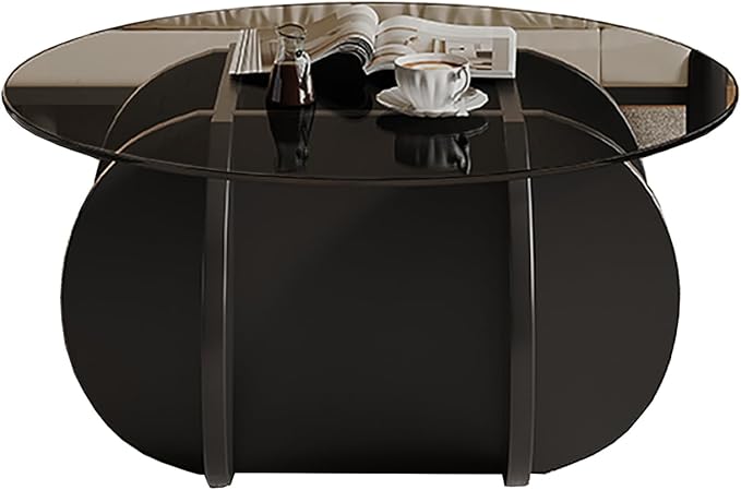 Mid Century Modern Round Glass Coffee Table - Image 7