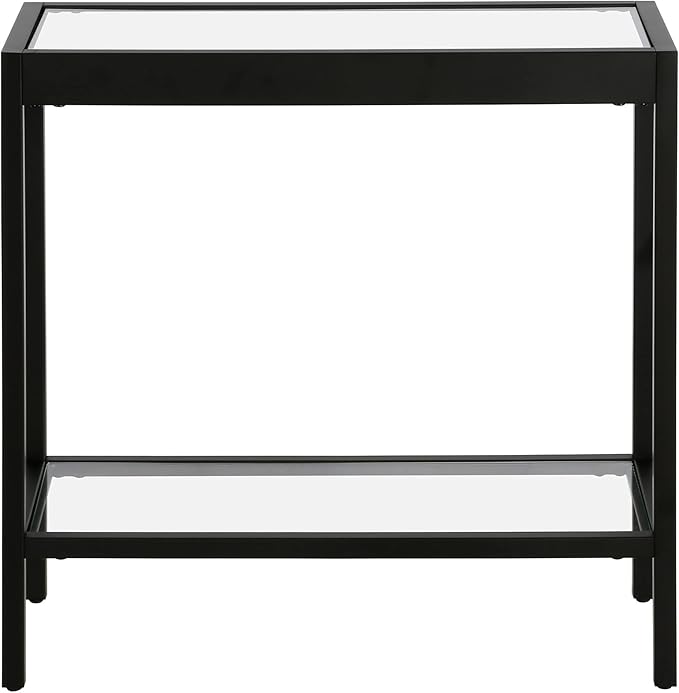 Henn&Hart 24" Wide Rectangular Rectangular Side Table in Blackened Bronze - Image 6