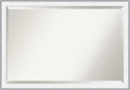 Amanti Art Bathroom Mirror for Over Sink, 27x39 Maya White Silver Rectangle by AmantiArt