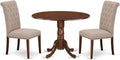 East West Furniture DLBR3-MAH-04 3 Piece Dining Room Furniture Set Contains a by EastWestFurniture