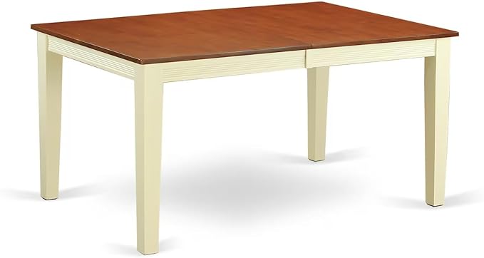 East West Furniture QUIN7-WHI-W 7 Piece Dining Set Consist of a Rectangle - Image 6