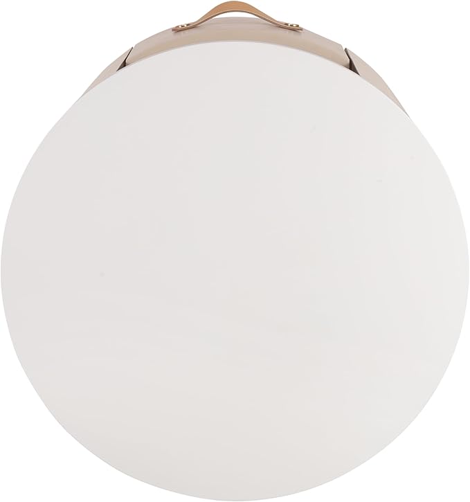 Merax Round Nightstand with Storage Drawer, MDF Contemporary Modern Bedside - Image 7