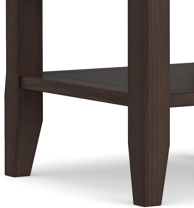 SIMPLIHOME Acadian SOLID WOOD 19 inch Wide Square Transitional End Table in - Image 7