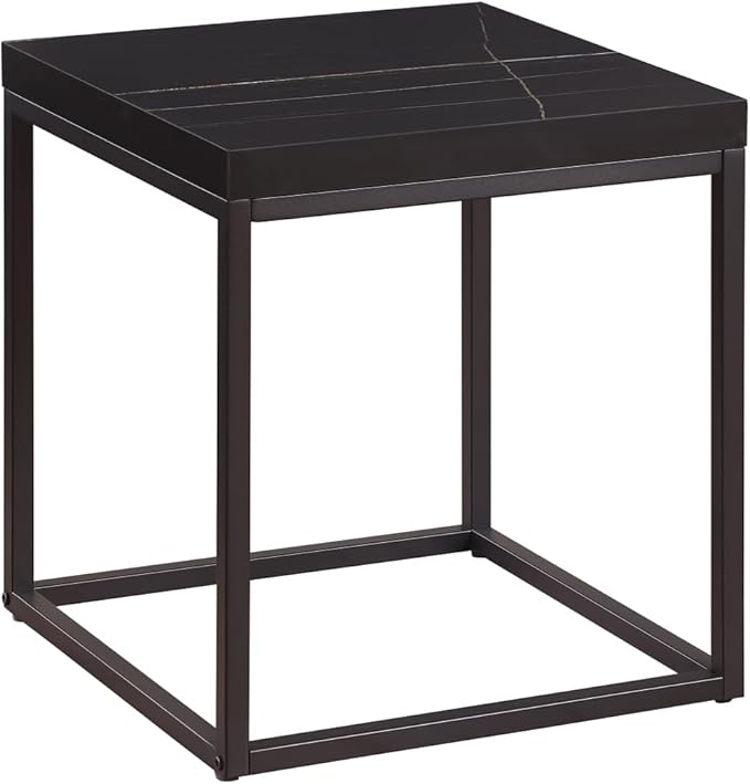 CENSI 18-Inch Black Marble Accent End Table/Side Table - Image 8