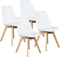 OLIXIS Set of 4 Dining Kitchen Mid-Century Modern Chairs by OLIXIS