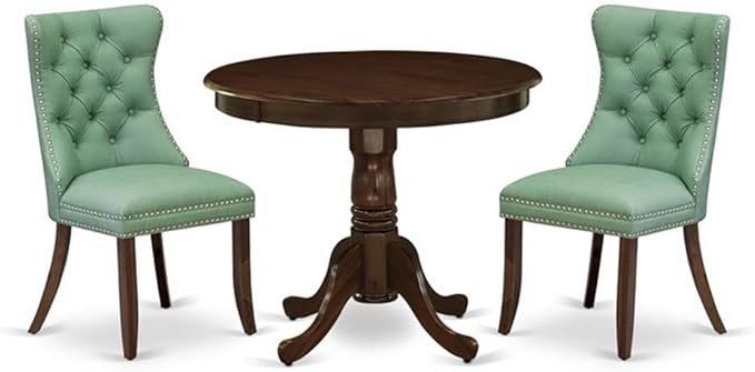 East West Furniture ANDA3-AWA-22 3 Piece Kitchen Table & Chairs Set Includes a by EastWestFurniture