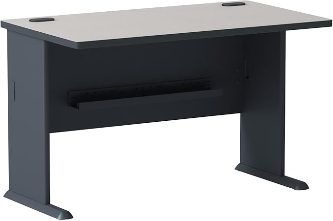 Bush Business Furniture Series A 48W Computer Desk in White Spectrum and Slate - Image 5