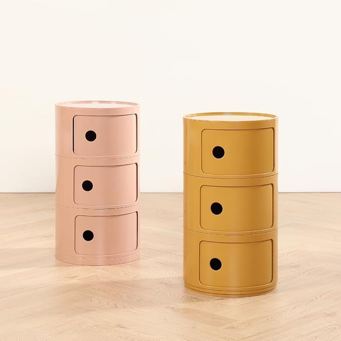 COZYMATIC 3 Tier Round Nightstand by COZYMATIC