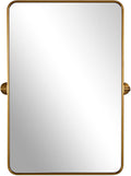 ANDY STAR Gold Pivot Mirror, Farmhouse Rectangle Bathroom Mirror by ANDYSTAR