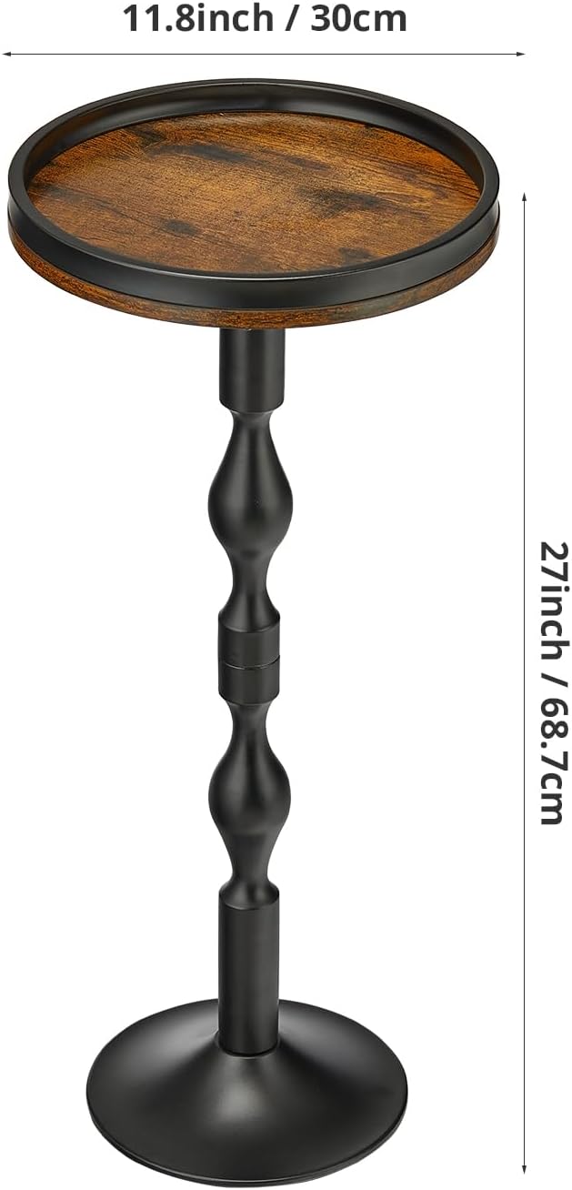 Small Round Drink Table, Pedestal Tables, Small Round Side Table - Image 3
