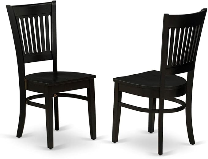 East West Furniture DLVA3-BLK-W 3 Piece Dinette Set - Image 5