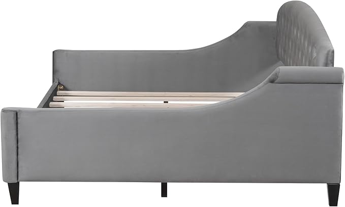 Full Size Modern Luxury Tufted Button Daybed, Stylish Wood Upholstered Day Bed - Image 7