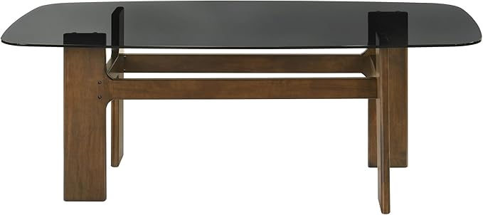 Armen living Ileena Mid-Century Modern 79 in. Rectangle Wood Dining Table in - Image 4