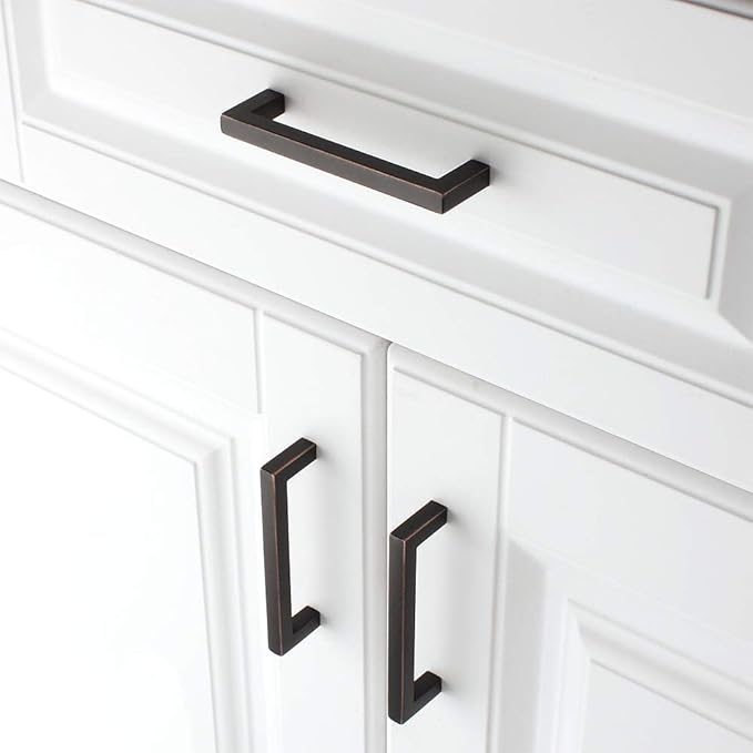 KOOFIZO 30-Pack Solid Square Bar Cabinet Handle - Image 4