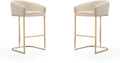 Manhattan Comfort Louvre 30 Inch Mid Century Modern Counter Height Bar Stools by ManhattanComfort