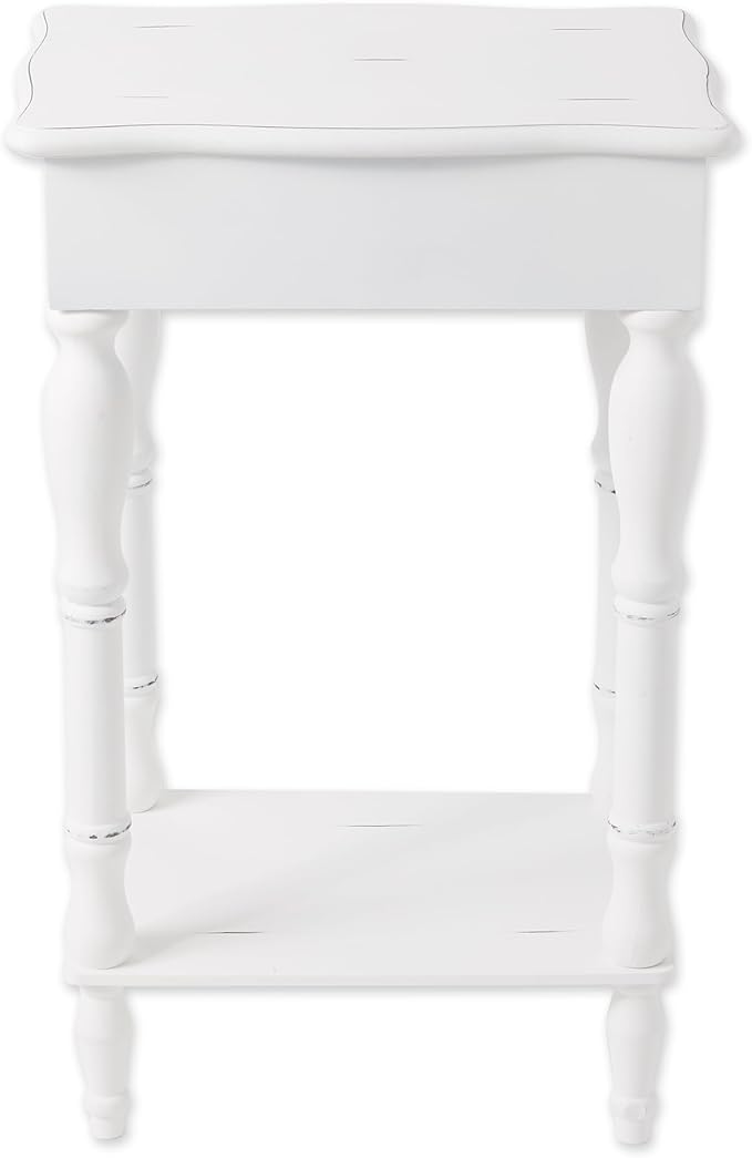 Carved White Side Table - Image 5