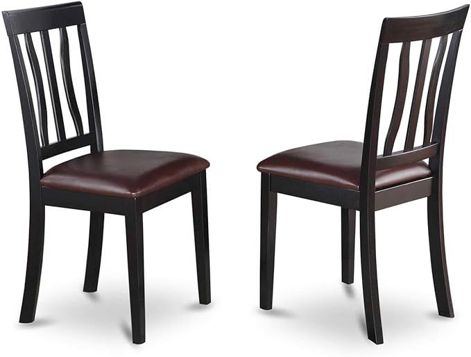East West Furniture ESAN3-BCH-LC 3 Piece Kitchen Table & Chairs Set Contains a - Image 2