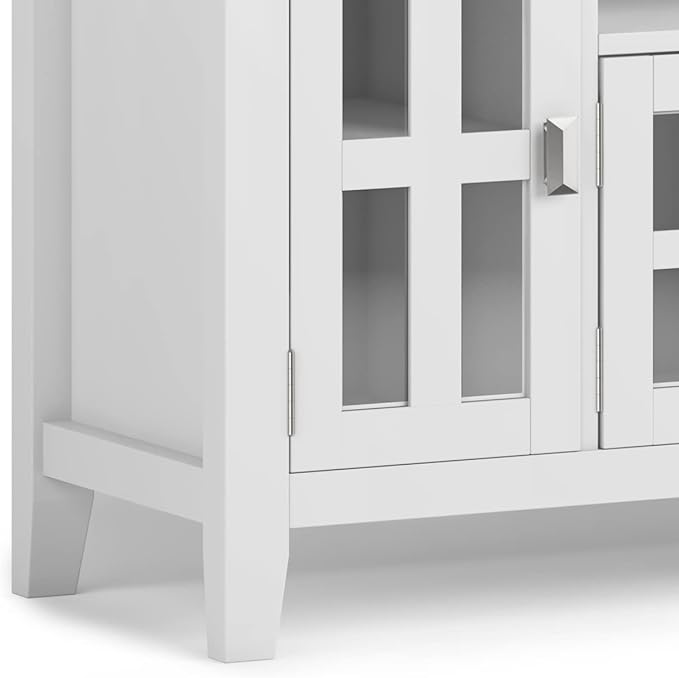 SIMPLIHOME Artisan SOLID WOOD 72 Inch Wide Contemporary TV Media Stand in White - Image 8