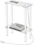 HMYHUM Acrylic Narrow Side Table by HMYHUM
