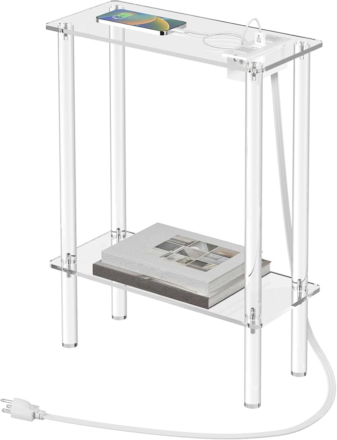 HMYHUM Acrylic Narrow Side Table by HMYHUM