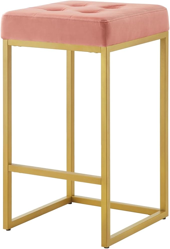 24KF Contemporary Counter Height Bar Stool Set of 2 - Image 4
