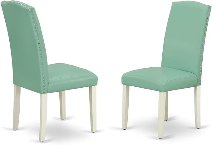 East West Furniture SHEN3-LWH-57 3 Piece Kitchen Table & Chairs Set Contains a - Image 3