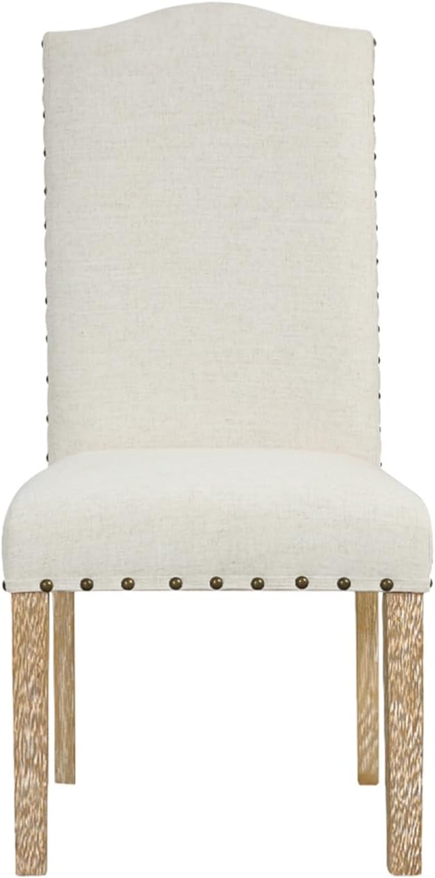 HomePop Home Decor | Classic Upholstered Parsons Dining Chairs | Curver Top - Image 4