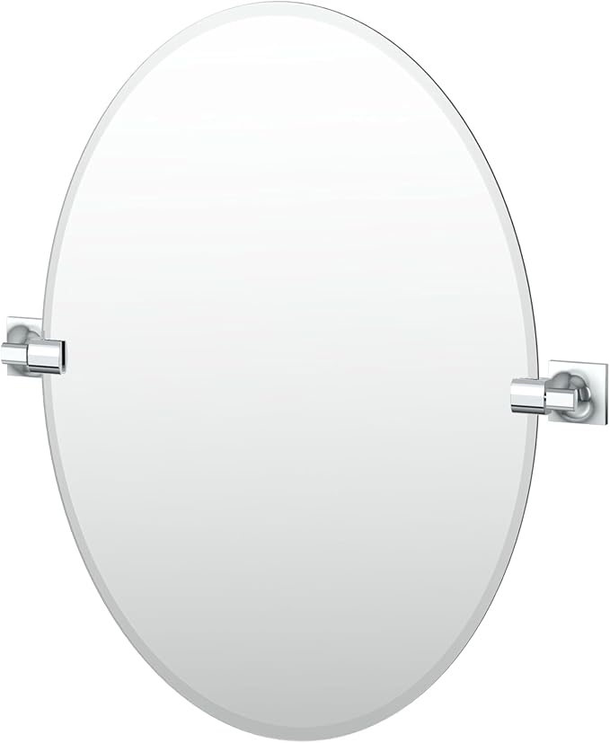 Gatco 5589 Waterline Frameless Oval Mirror, 26.5 Inch by Gatco