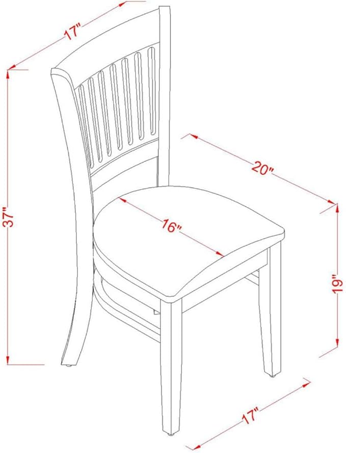 East West Furniture DLVA5-ESP-C 5 Piece Dining Set Includes a Round Dining Room - Image 5