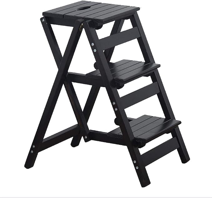 KINGBO Step Stool for Adults/Step Ladder/Counter Chair, 3-Step Folding Portable by KINGBO