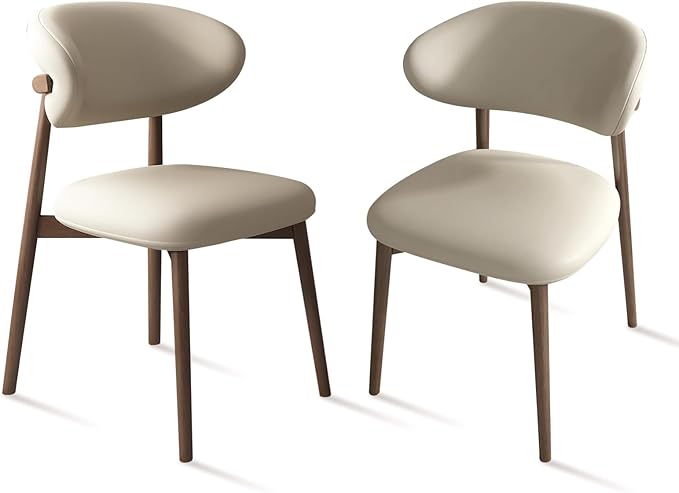Upholstered Dining Chairs Set of 2, Mid Century Modern Kitchen Chairs - Image 6