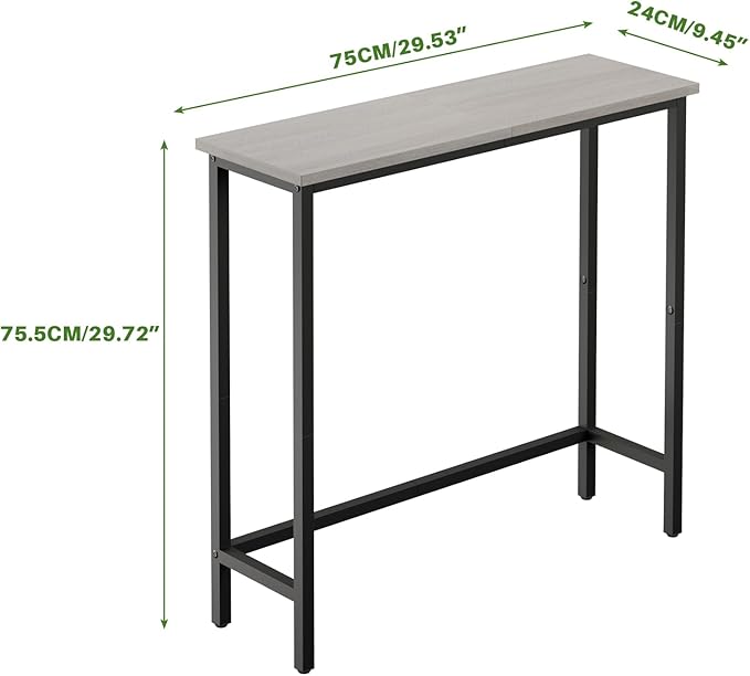 HollyHOME Narrow Console Table, 29.5" Slim Entryway Table, Sofa Stand, Hallway - Image 3