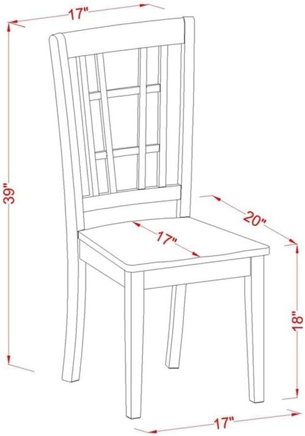East West Furniture QUNI7-BCH-W 7 Piece Kitchen Table Set Consist of a - Image 6