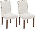 Kitchen Chairs Set of 2 Modern Upholstered Fabric Seat by Unknown