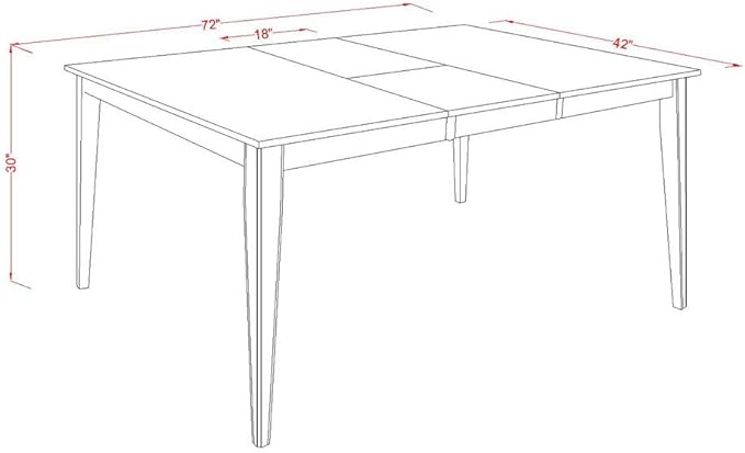 East West Furniture HEDR9-CAP-03 9 Piece Dining Room Table Set Includes a - Image 12