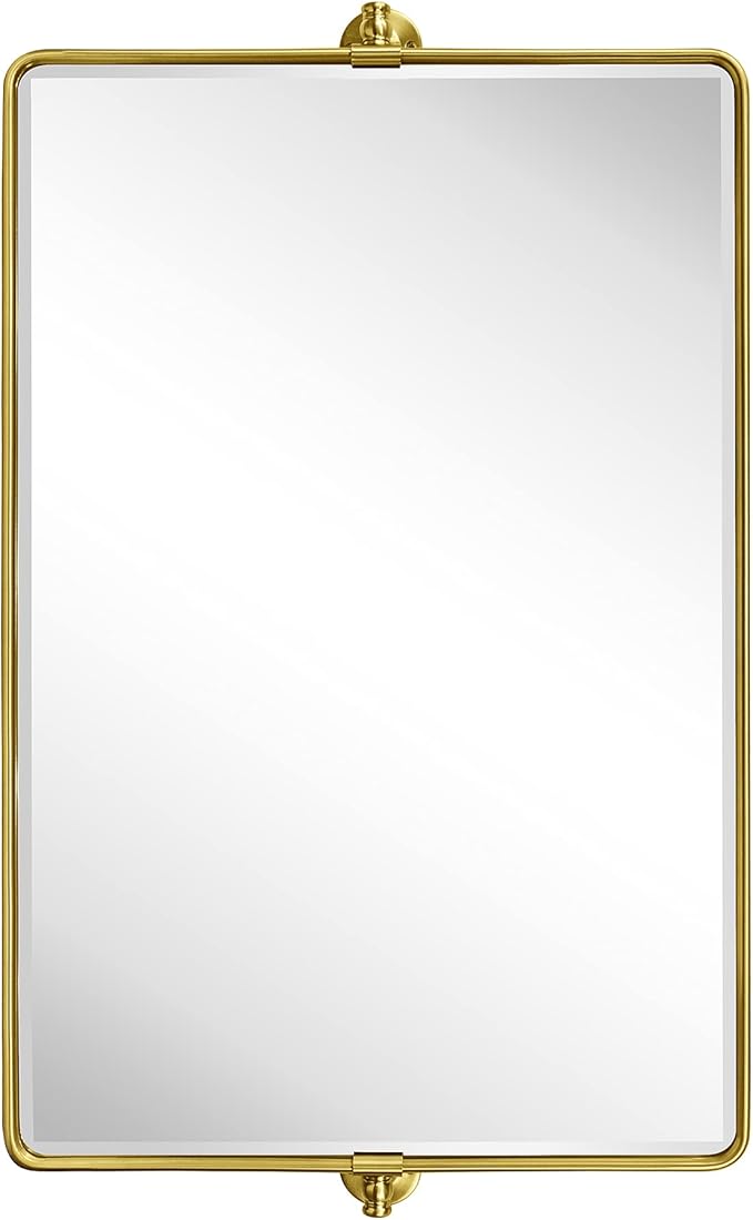 TEHOME 24 x 38'' Horizontal Farmhouse Gold Metal Framed Pivot Rectangle - Image 3