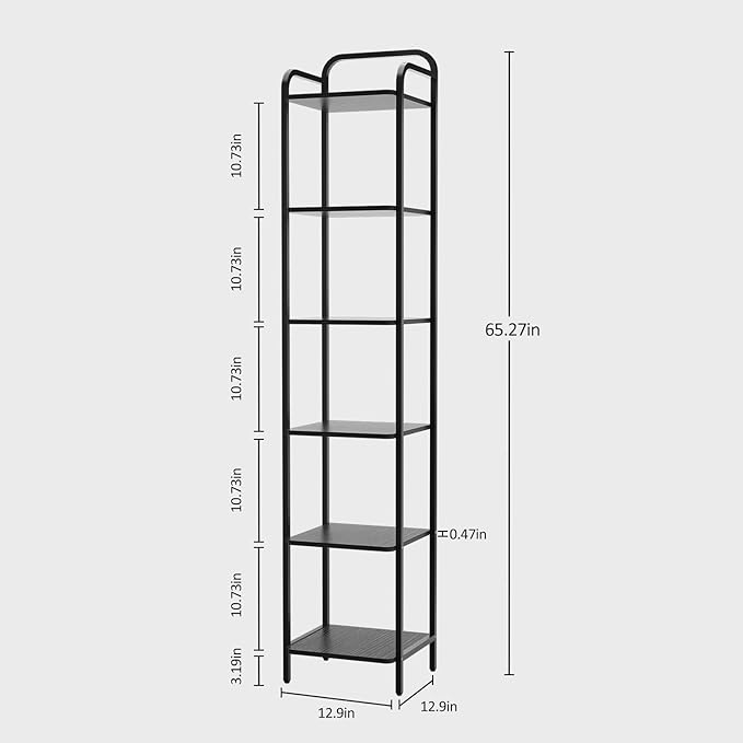 Book Shelf, 6 Tier Bookshelf, Bookcase - Image 2