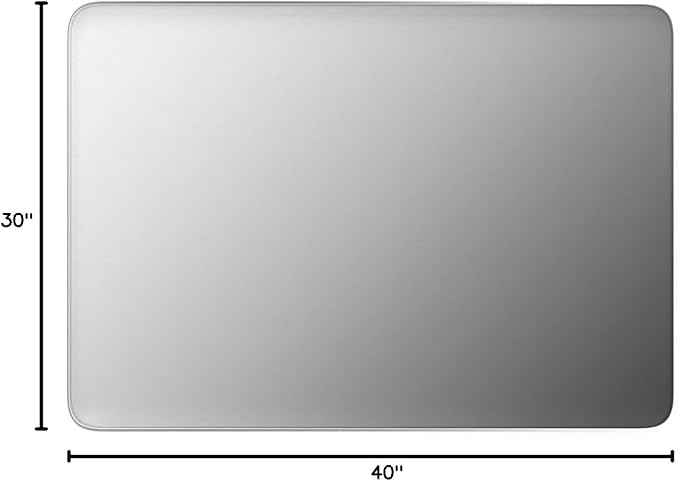 TokeShimi 40 x 30 Inch Brushed Silver Bathroom Mirror - Image 8