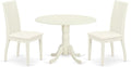 East West Furniture DLIP3-WHI-C 3 Piece Kitchen Table Set by EastWestFurniture