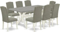 East West Furniture X097EN206-9 9 Piece Kitchen Table Set Includes a Rectangle by EastWestFurniture