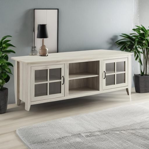 Walker Edison Portsmouth Classic 2 Glass Door TV Stand - Image 5