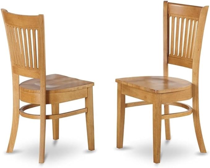 East West Furniture ANVA3-OAK-W 3 Piece Dining Table Set - Image 4