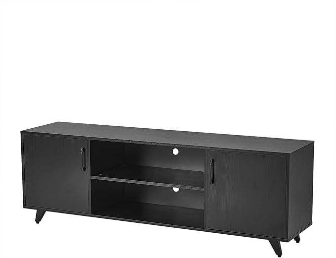 Panana TV Stand for TV up to 50 Inches, 2 Doors Entertainment Center - Image 4