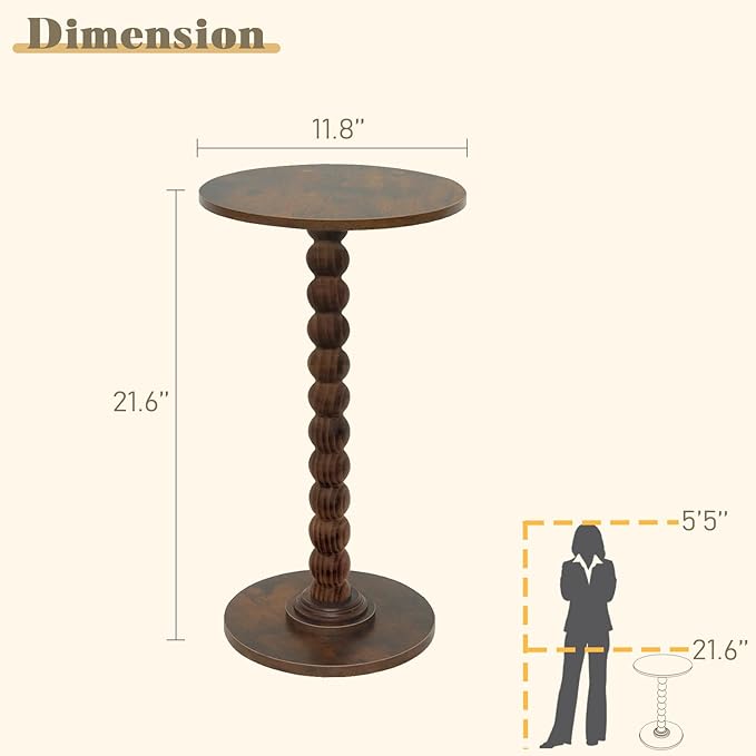 Round Side Table, Small Drink Table - Image 3