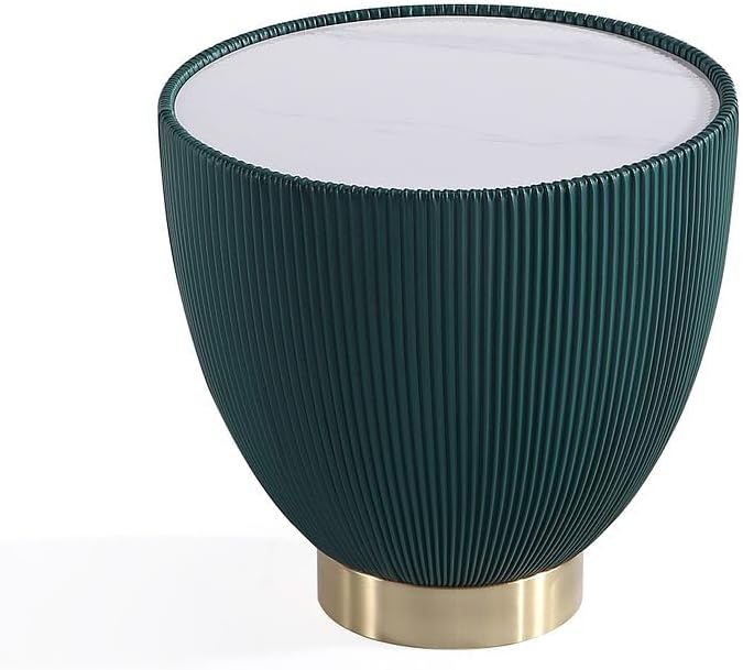 Manhattan Comfort Anderson Modern 18" Round End Table 2.0 | Ceramic Marble - Image 8