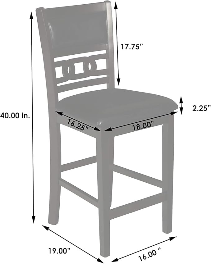 New Classic Furniture Gia 5-Piece Round Counter Height Set - Image 3