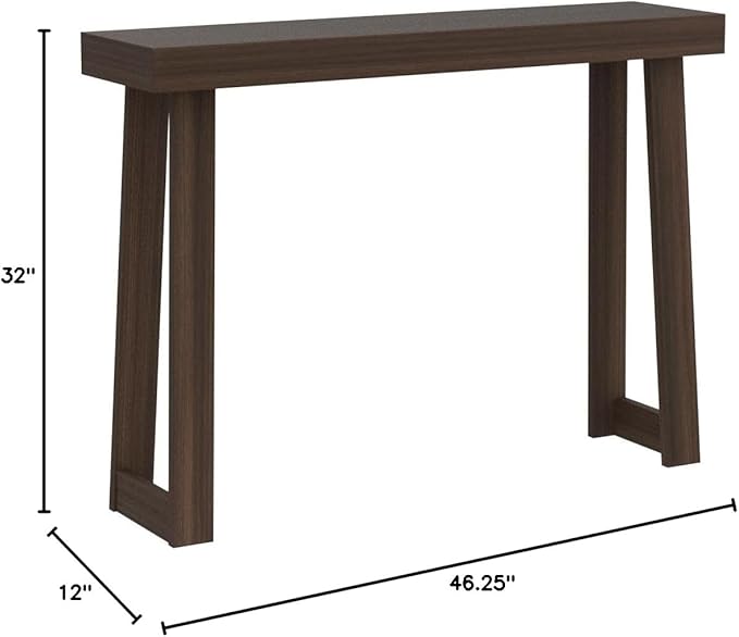 Plank+Beam Solid Wood Console Table, 46.25 Inch, Sofa Table, Narrow Entryway - Image 2