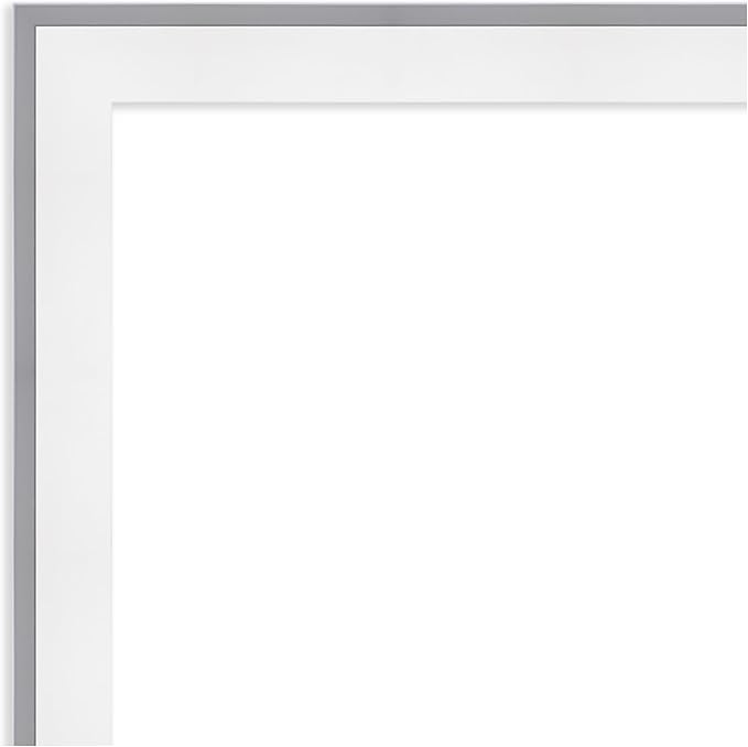 Amanti Art Bathroom Mirror for Over Sink, 27x39 Maya White Silver Rectangle - Image 2